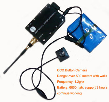 स्पाई लॉन्ग रेंज वायरलेस बटन कैमरा