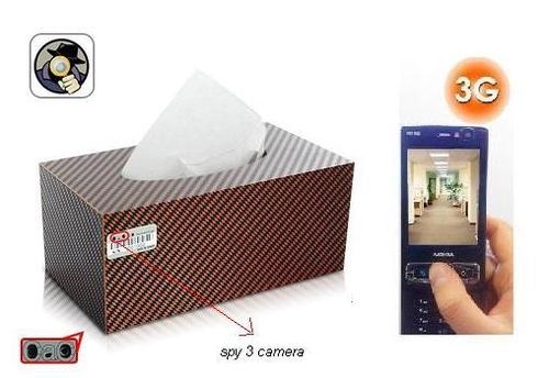 SPY 3G HIDDEN CAR TISSUE PAPER BOX CAMERA IN DELHI INDIA a