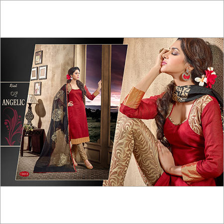 Semistitched Cotton Dress Material