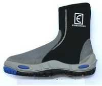 Diving Shoes - 3mm Neoprene, Ankle Length, Black And Gray | Waterproof, Anti-slip Sole, Zippered Design