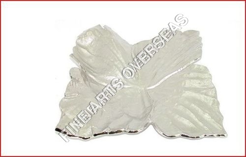 Nickel Plated Aluminum Maple Leaf Platter