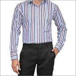 Formal Strips Shirts Collar Style: Classic