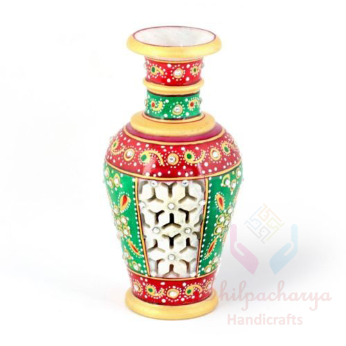 Marble Flower Pot By SHILPACHARYA HANDICRAFTS