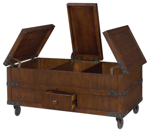 wooden coffee table cum chest