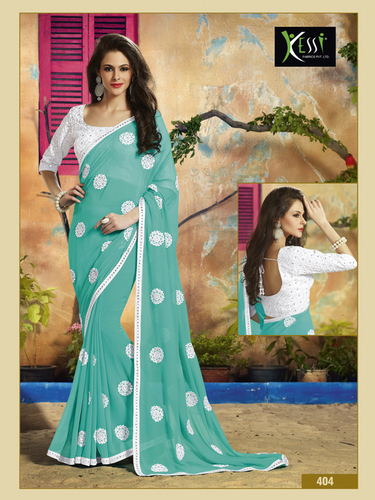 Georgette Embroidered Designer Sarees