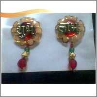 Designer Gold Two Pieces Flower Shubh Labh Set