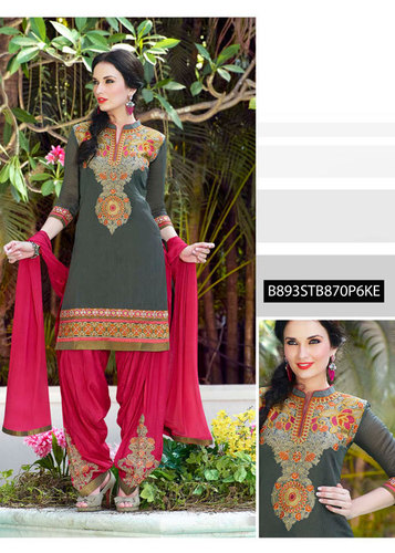 Cotton Embriodered Patiala Suits