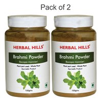 Ayurvedic Brahmi Powder 100gm for Healthy Hair & Memory Booster (Pack of 2)