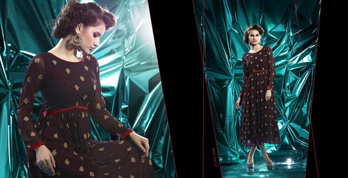 Pure Georgette Designer Kurtis-4109