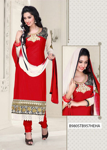 Cotton Embroidered Dress Material