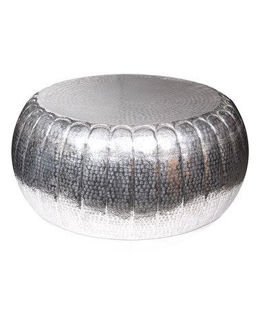 Round Coffee Table W/Hammered