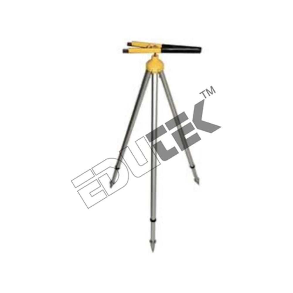 Pole Holder - Aluminium Alloy, 100mm, Silver/yellow | Corrosion Resistant, Telescopic Clamp, Tripod Stability