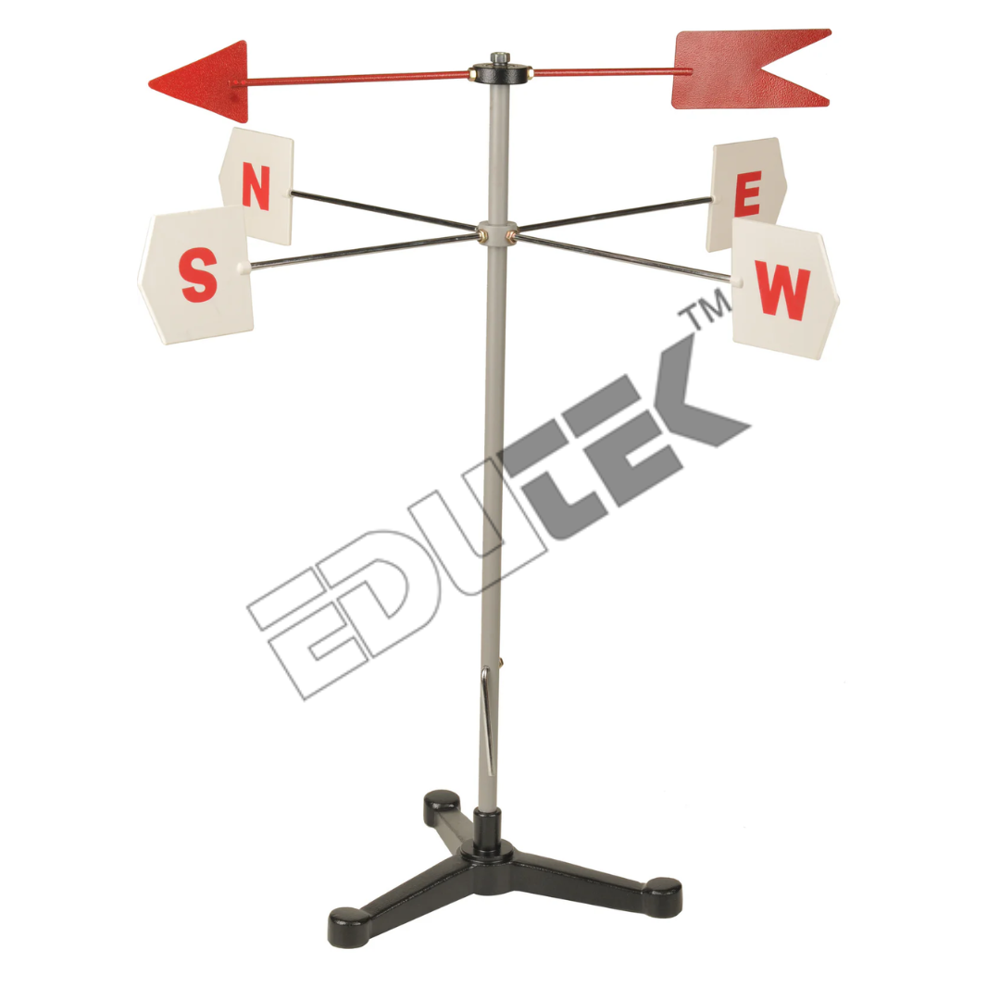 Wind Vane - Metal And Plastic, 10-30cm Size, Red Color, +/-5â° Accuracy, Pole Mount, Ideal For Educational Tool And Meteorological Observation