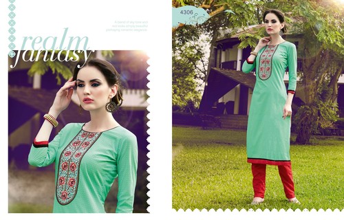 Designer Printed Cotton Kurtis