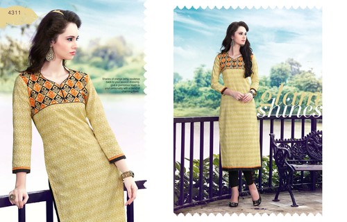 Designer Printed Cotton Kurtis
