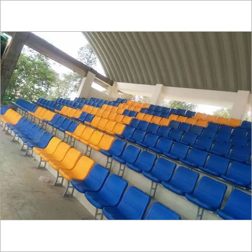 Blue Plastic Stadium Chair