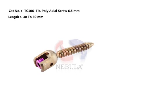 TIT POLY AXIAL SCREW 6.5 mm