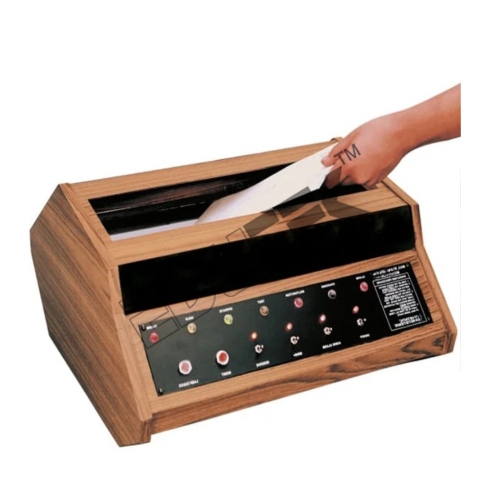 Mail Bomb Detector - Wood/Metal, 2.25" Packet Size | Analog Signal Detection, Audio/Visual Alarm, Integral Battery Back-Up, No Calibration Needed