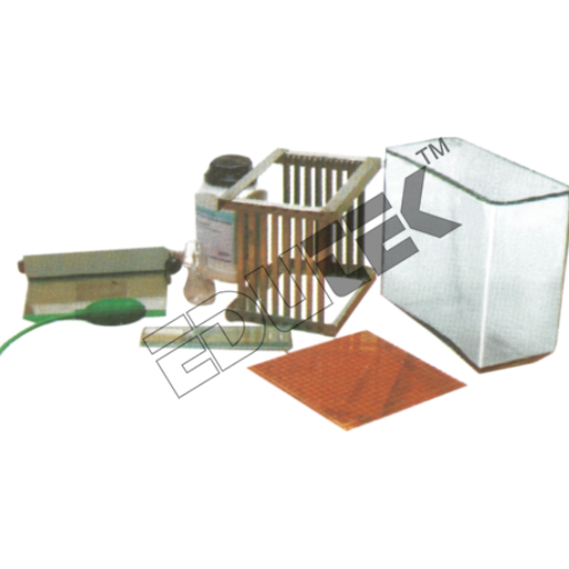 Thin Layer Chromatograph Apparatus - Aluminum/Brass Applicator, Perspex Base 143x26 cm, Plate Capacity 10, Includes Developing Tank - Ideal for Thin Layer Chromatography Analysis