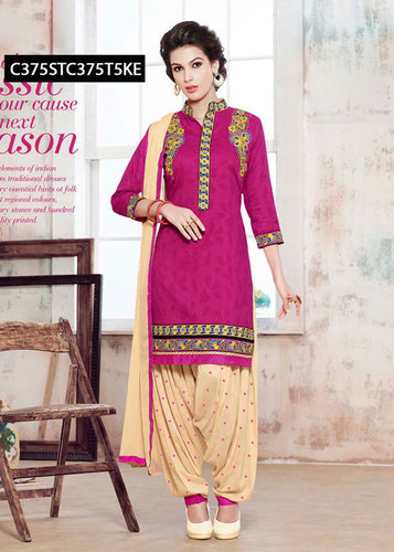 Attractive Embroidered Patiyala Suit