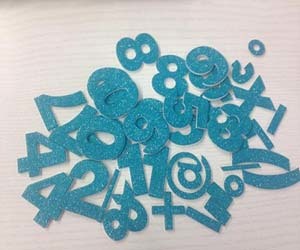 Glitter Number Numerical Sticker