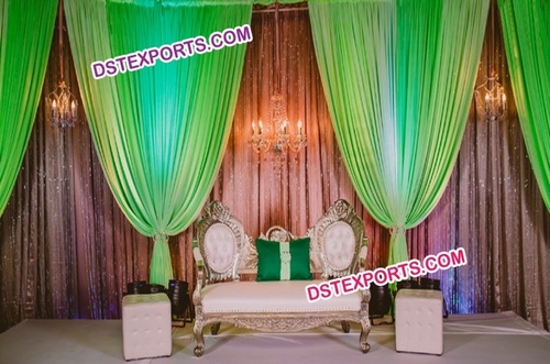  Silver Victorian Wooden Carved Throne