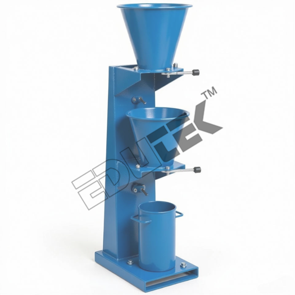 Compaction Factor Apparatus - Metal Material, Max Aggregate Size 38mm | Two Conical Hoppers, One Cylinder, Tamping Rod 16mm X 600mm