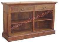 WOODEN SIDE BOARD 2 DRAWER WITH SHELF
