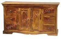 WOODEN SIDE BOARD 6 DRAWER 2 DOOR
