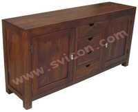 WOODEN SIDE BOARD 4 DRAWER 2 DOOR