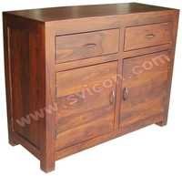WOODEN SIDE BOARD 2 DRAWER 2 DOOR
