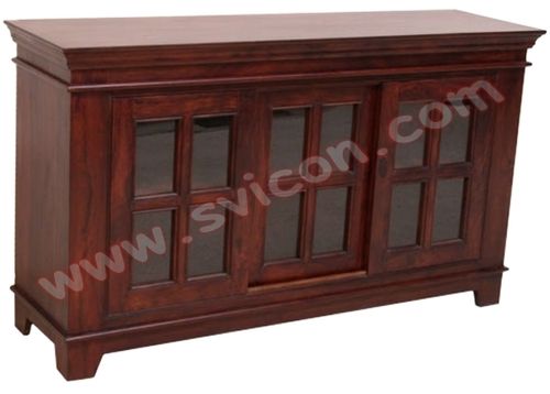 Wood Wooden Side Board 3 Sliding Door