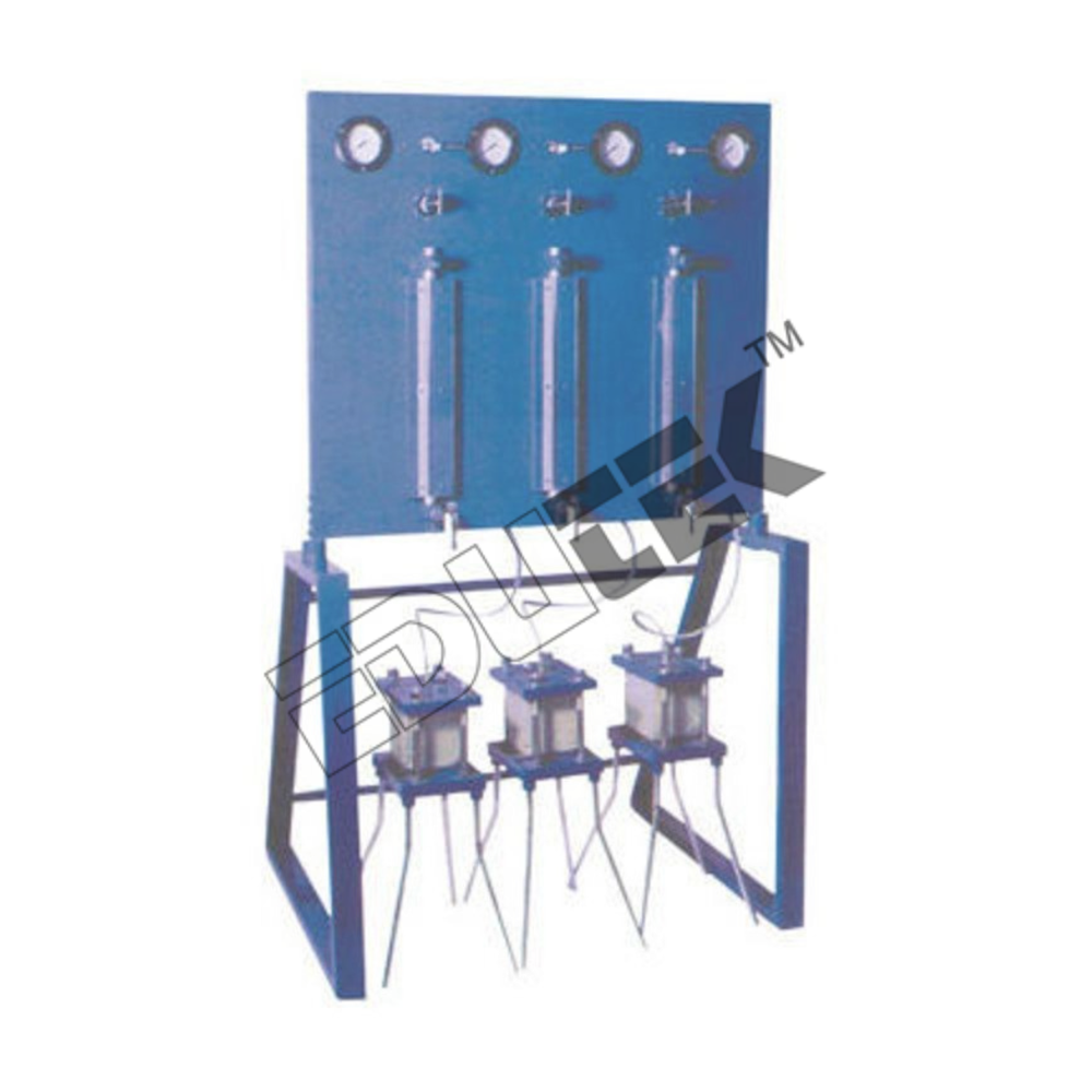 Concrete Permeability Apparatus - Metal Frame, 3 Cells, Analog Display, Non-Electric, Up to 10 Bar Pressure, 1-Year Warranty | Manual Operation, Laboratory Testing Equipment