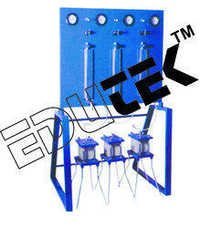 Concrete Permeability Apparatus - Metal Frame, 3 Cells, Analog Display, Non-electric, Up To 10 Bar Pressure, 1-year Warranty | Manual Operation, Laboratory Testing Equipment