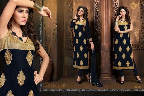 Velvet Embroidery Ladies Dress