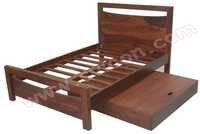 WOODEN BED WITH DRAWER BOX