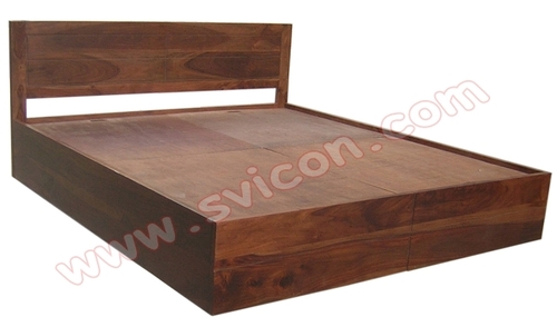 WOODEN STORAGE BED