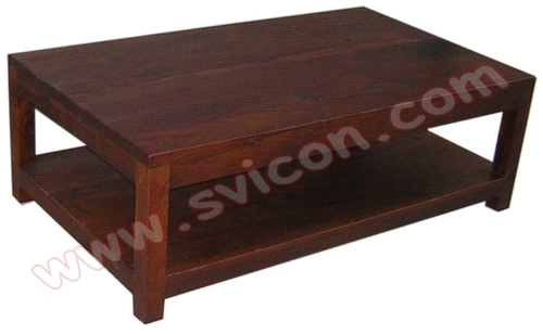 Wooden Coffee Table With Shelf