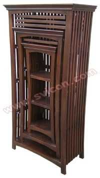 WOODEN BOOK SHELF S/3