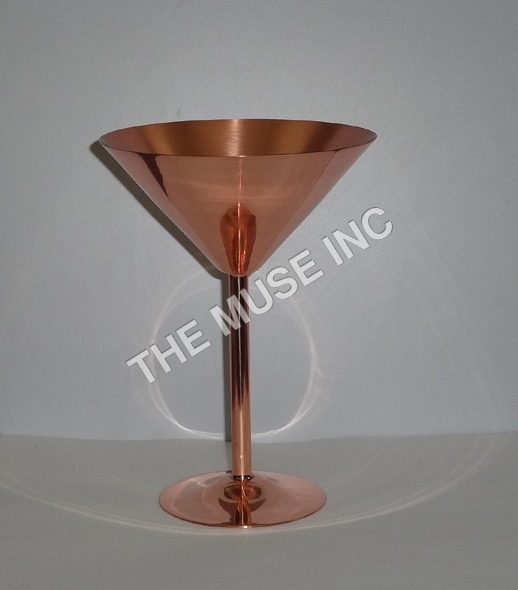 Martini Glass Solid Copper
