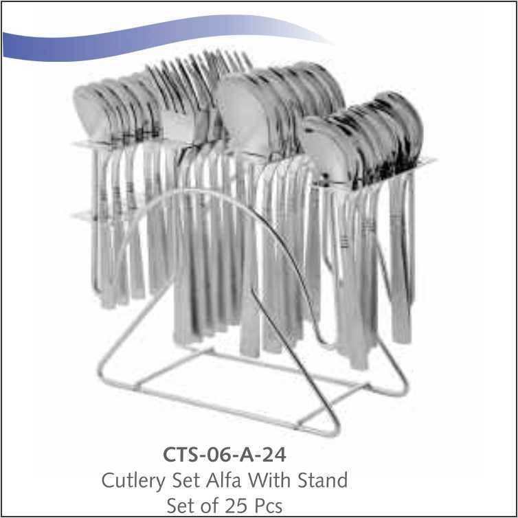 Cutlery set-Alfa- 24 pc with Stand