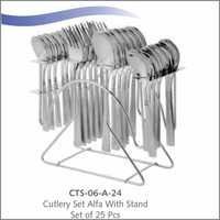 Cutlery set-Alfa- 24 pc with Stand