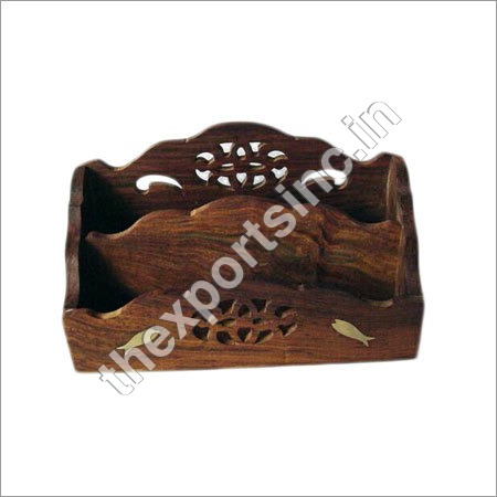 Antique Wooden Letter Rack