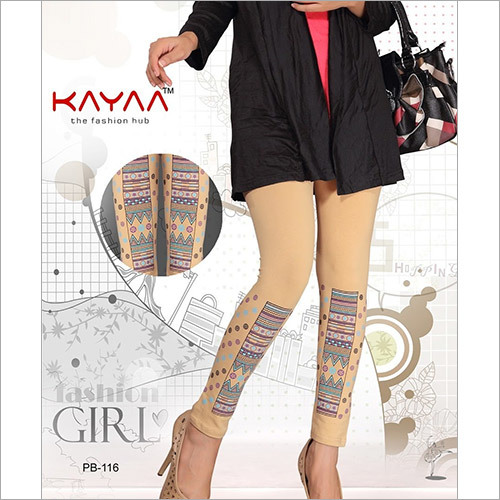 CREAM COLOR FLORIDA PRINT LEGGING