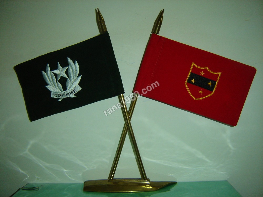 TABLE STAND BRASS FLAG