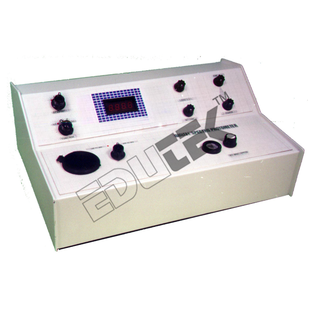 Digital Spectrophotometer - Wavelength Range 340-960 Nm, 0.001 Abs Resolution | Silicon Photodiode Detector, Tungsten Halogen Light Source, Dimensions 490 X 300 X 165 Mm, Weight 8.5 Kg