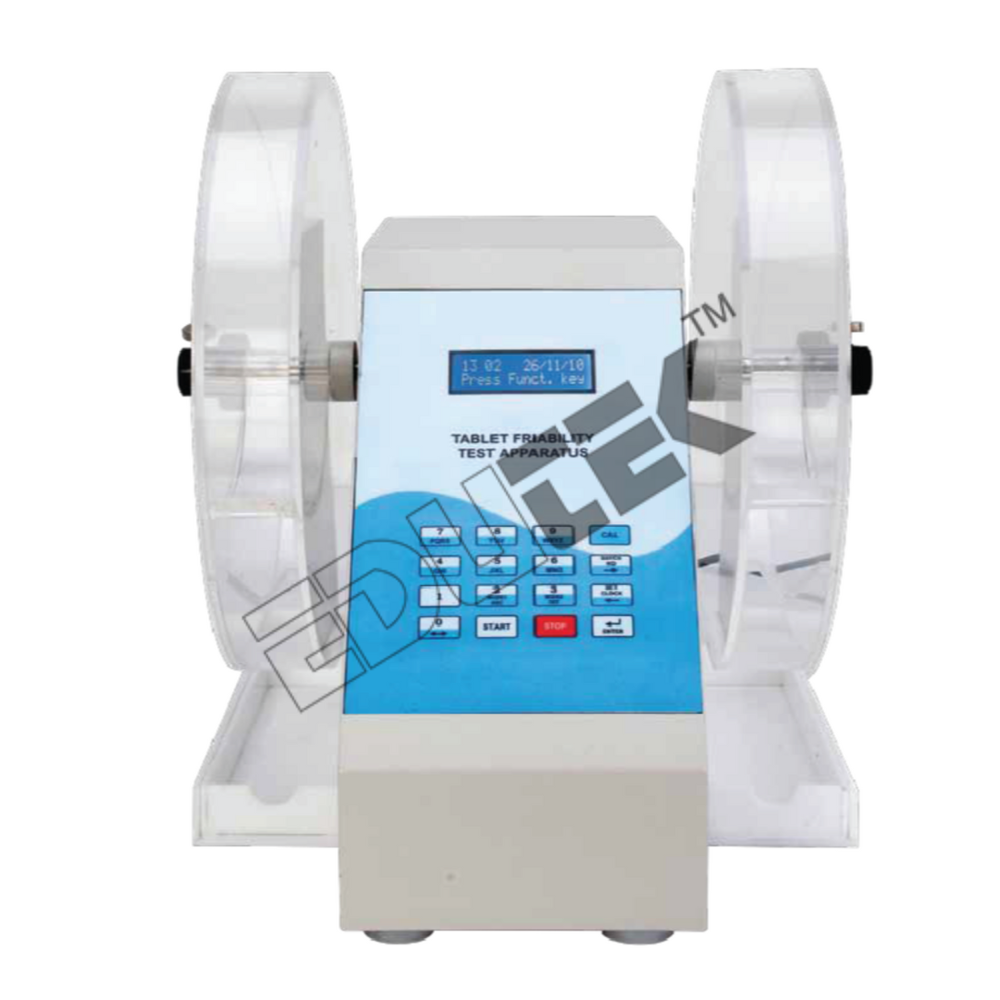 Digital Friability Test Apparatus - Acrylic Material, Variable Dimensions, Led Display, Double/single Drum, 25 Rpm Speed | Auto & Manual Modes, Programmable Timer, Auto Stop With Audio Alarm