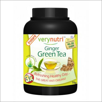 Ginger Green Tea Infusion - 40 Herbal Extract Cups | Personal Care for Men and Women, Solid Form, Revitalizing Blend