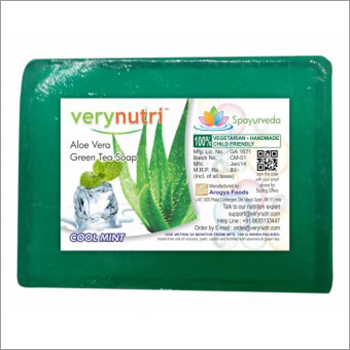 Aloe Vera And Green Tea Soap - 100 Grams | Solid Body Care, Nourishing Ingredients For Men And Women, Ideal For Personal Use