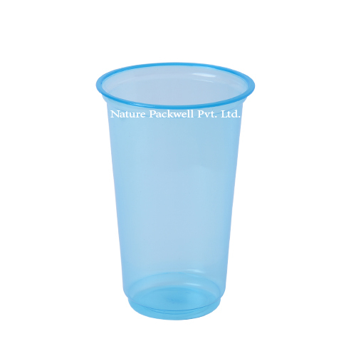 Blue Disposable Plastic Glass